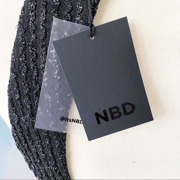 NWT Revolve NBD Cami Mini Dress in Metallic Black - Picture 7 of 13